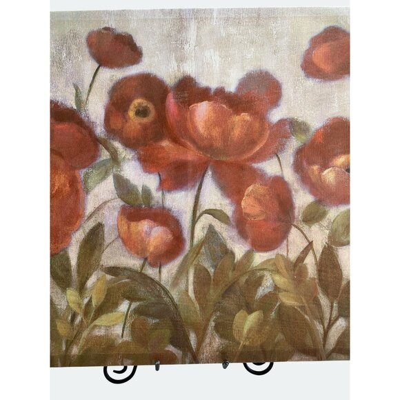 Red Poppies Canvas Wall Art By Silvia Vassileva 30x20 Inches Floral Painting Pri - Picture 3 of 6